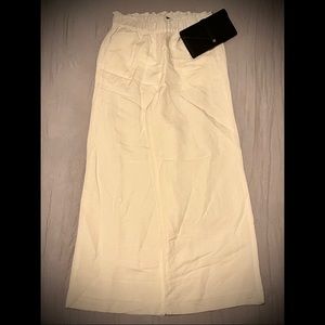 Ann Taylor NWOT small Ivory high stretch waist wide leg pants